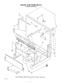 10 - Frame And Tank parts for Whirlpool Dishwasher 4KUDC220T2 from AppliancePartsPros.com