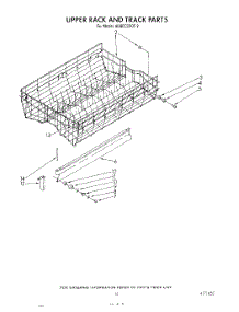 11 - Upper Rack And Track parts for Whirlpool Dishwasher 4KUDC220T2 from AppliancePartsPros.com