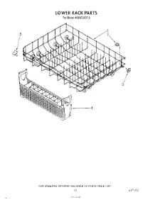 12 - Lower Rack parts for Whirlpool Dishwasher 4KUDC220T2 from AppliancePartsPros.com