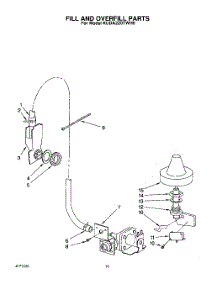 08 - Fill And Overfill parts for Kitchenaid Dishwasher KUDA220TWH6 from AppliancePartsPros.com