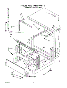 10 - Frame And Tank parts for Kitchenaid Dishwasher KUDA220TWH6 from AppliancePartsPros.com