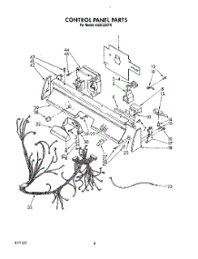 04 - Control Panel, Lit / Optional parts for Kitchenaid Dishwasher KUDC220T0 from AppliancePartsPros.com