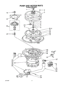 05 - Pump And Motor parts for Kitchenaid Dishwasher KUDC220T0 from AppliancePartsPros.com