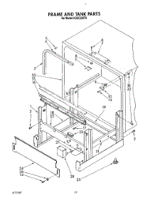 10 - Frame And Tank parts for Kitchenaid Dishwasher KUDC220T0 from AppliancePartsPros.com