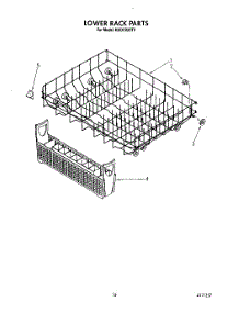 12 - Lower Rack parts for Kitchenaid Dishwasher KUDC220T0 from AppliancePartsPros.com