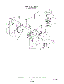 03 - Blower parts for Whirlpool Dishwasher 4KUDA22ST0 from AppliancePartsPros.com