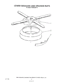 06 - Lower Washroom And Strainer parts for Whirlpool Dishwasher 4KUDA22ST0 from AppliancePartsPros.com