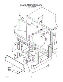 10 - Frame And Tank parts for Kitchenaid Dishwasher KUDP220T2 from AppliancePartsPros.com