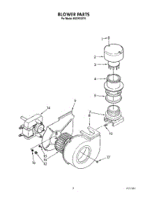 03 - Blower parts for Kitchenaid Dishwasher KUDP220T5 from AppliancePartsPros.com