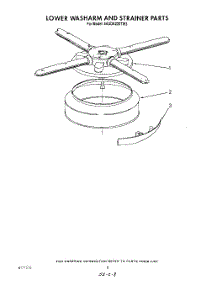 06 - Lower Washarm And Strainer parts for Whirlpool Dishwasher 4KUDA220TW3 from AppliancePartsPros.com