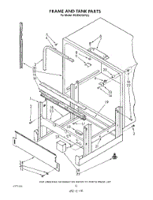 10 - Frame And Tank parts for Whirlpool Dishwasher 4KUDA220TW3 from AppliancePartsPros.com