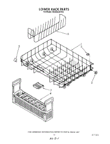 12 - Lower Rack parts for Whirlpool Dishwasher 4KUDA220TW3 from AppliancePartsPros.com