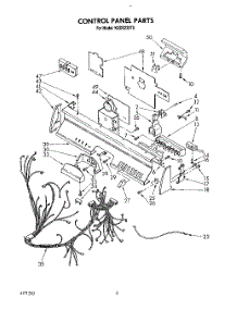 04 - Control Panel, Lit / Optional parts for Kitchenaid Dishwasher KUDS220T0 from AppliancePartsPros.com