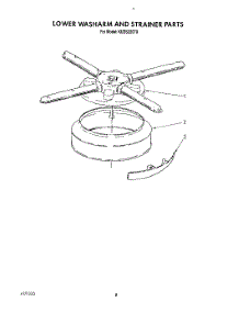 06 - Lower Washarm And Strainer parts for Kitchenaid Dishwasher KUDS220T0 from AppliancePartsPros.com