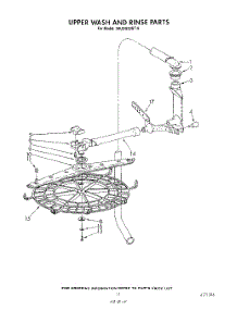 09 - Upper Wash And Rinse parts for Whirlpool Dishwasher 4KUDA22ST0 from AppliancePartsPros.com