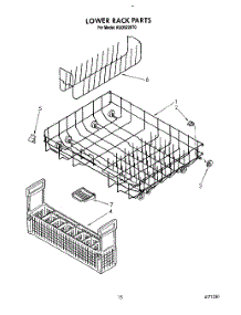 12 - Lower Rack parts for Kitchenaid Dishwasher KUDS220T0 from AppliancePartsPros.com