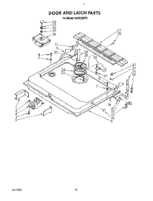 13 - Door And Latch parts for Kitchenaid Dishwasher KUDS220T0 from AppliancePartsPros.com