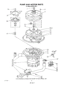 05 - Pump And Motor parts for Kitchenaid Dishwasher KUDS21SS2 from AppliancePartsPros.com