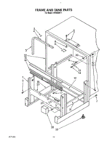 10 - Frame And Tank parts for Kitchenaid Dishwasher KPDI620T1 from AppliancePartsPros.com