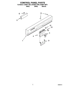 02 - Control Panel Parts parts for Kitchenaid Dishwasher KUDR01TJBT0 from AppliancePartsPros.com