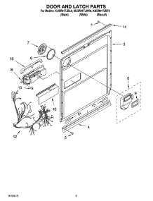 03 - Door And Latch Parts parts for Kitchenaid Dishwasher KUDR01TJBT0 from AppliancePartsPros.com