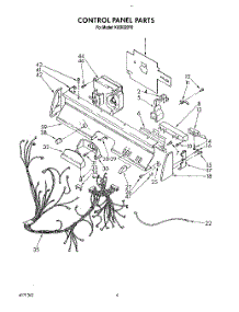 04 - Control Panel, Lit / Optional parts for Kitchenaid Dishwasher KUDI220T0 from AppliancePartsPros.com