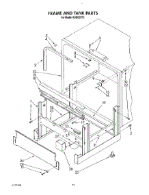 10 - Frame And Tank parts for Kitchenaid Dishwasher KUDI220T0 from AppliancePartsPros.com