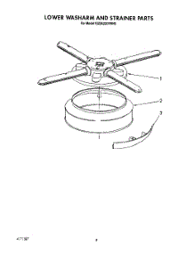 06 - Lower Washarm And Strainer parts for Kitchenaid Dishwasher KUDA220TWH5 from AppliancePartsPros.com