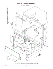 10 - Frame And Tank parts for Kitchenaid Dishwasher KUDS21SS2 from AppliancePartsPros.com