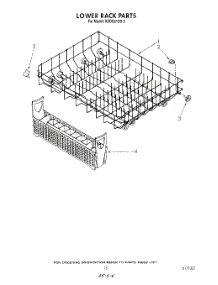 12 - Lower Rack parts for Kitchenaid Dishwasher KUDS21SS2 from AppliancePartsPros.com