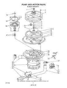05 - Pump And Motor parts for Whirlpool Dishwasher 4KUDI220T0 from AppliancePartsPros.com