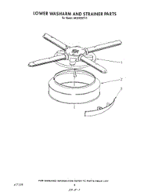 06 - Lower Washarm And Strainer parts for Whirlpool Dishwasher 4KUDI220T0 from AppliancePartsPros.com