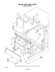 10 - Frame And Tank parts for Whirlpool Dishwasher 4KUDI220T0 from AppliancePartsPros.com