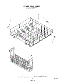 12 - Lower Rack parts for Whirlpool Dishwasher 4KUDI220T0 from AppliancePartsPros.com