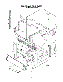 10 - Frame And Tank parts for Kitchenaid Dishwasher KUDA220TWH5 from AppliancePartsPros.com