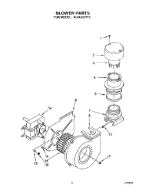 02 - Blower parts for Kitchenaid Dishwasher KUDJ23HY3 from AppliancePartsPros.com