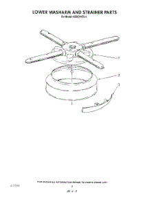 06 - Lower Wash Arm And Strainer parts for Kitchenaid Dishwasher KUDC210S3 from AppliancePartsPros.com