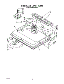 13 - Door And Latch parts for Kitchenaid Dishwasher KUDA220TWH5 from AppliancePartsPros.com