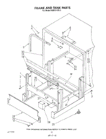 10 - Frame And Tank parts for Kitchenaid Dishwasher KUDC210S3 from AppliancePartsPros.com