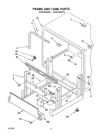 09 - Frame And Tank parts for Kitchenaid Dishwasher KUDJ23HY3 from AppliancePartsPros.com