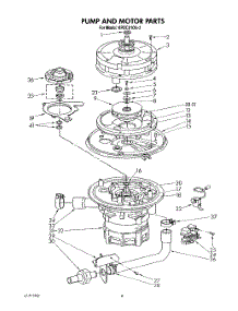 04 - Pump And Motor parts for Kitchenaid Dishwasher KPDC610S2 from AppliancePartsPros.com