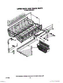 11 - Upper Rack And Track parts for Kitchenaid Dishwasher KUDS21SS1 from AppliancePartsPros.com