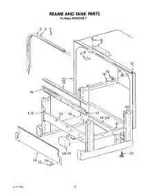 09 - Frame And Tank parts for Kitchenaid Dishwasher KPDC610S2 from AppliancePartsPros.com