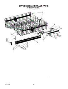 10 - Upper Rack And Track parts for Kitchenaid Dishwasher KPDC610S2 from AppliancePartsPros.com
