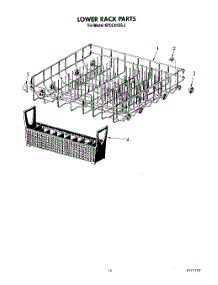 11 - Lower Rack parts for Kitchenaid Dishwasher KPDC610S2 from AppliancePartsPros.com