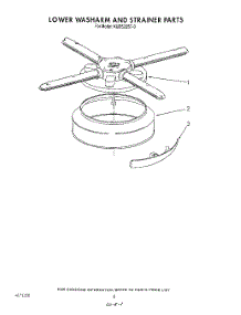 06 - Lower Wash Arm And Strainer parts for Kitchenaid Dishwasher KUDS220ST0 from AppliancePartsPros.com
