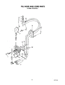 15 - Fill Hose And Cord parts for Kitchenaid Dishwasher KPDC610S2 from AppliancePartsPros.com