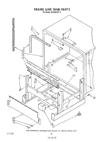 10 - Frame And Tank parts for Kitchenaid Dishwasher KUDS220ST0 from AppliancePartsPros.com