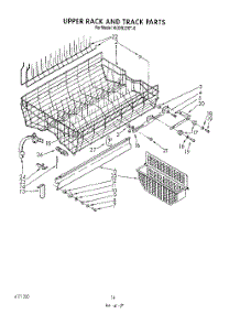 11 - Upper Rack And Track parts for Kitchenaid Dishwasher KUDS220ST0 from AppliancePartsPros.com
