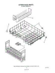 12 - Lower Rack parts for Kitchenaid Dishwasher KUDS220ST0 from AppliancePartsPros.com
